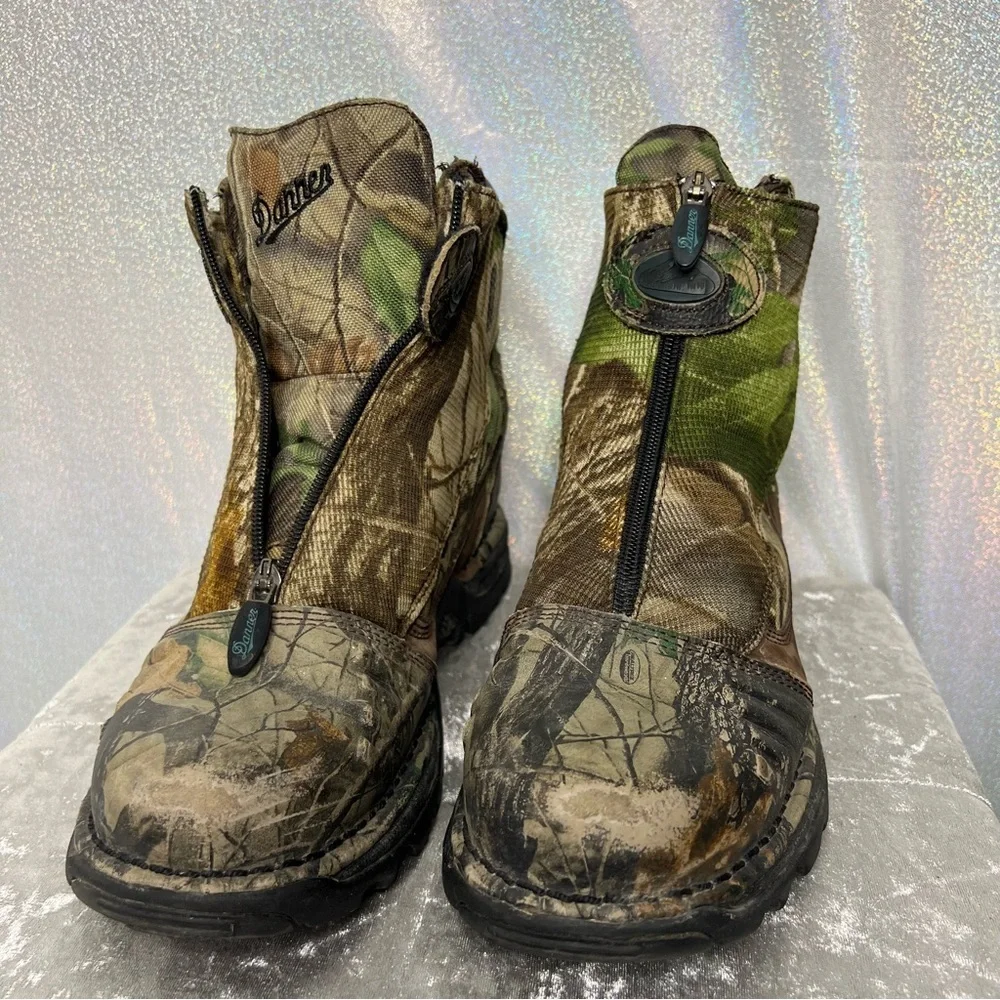 Danner boots camouflage green tree realistic camo hunting fishing outdoors hike